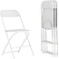 Flash Furniture Hercules Series Plastic Folding Chair - White - 4 Pack 650LB Weight Capacity Comfortable Event Chair-Lightweight Folding Chair