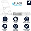 Flash Furniture Hercules Series Plastic Folding Chair - White - 4 Pack 650LB Weight Capacity Comfortable Event Chair-Lightweight Folding Chair