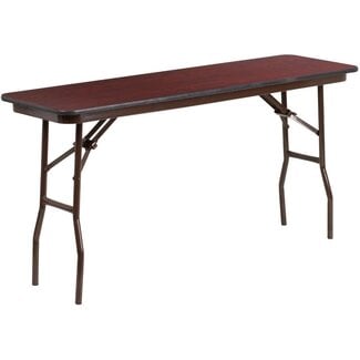 Flash Furniture Frankie 5-Foot Mahogany Melamine Laminate Folding Training Table