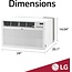 LG 7,800 BTU Through the Wall Air Conditioner, 115V, AC Wall Unit for Rooms up to 330 Sq. Ft., Perfect for Bedroom or Office, Wall Mounted AC Unit with Remote and 3 Cool & Fan Speeds, White