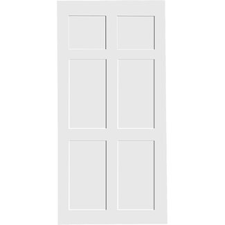 Strpozt 32" x 80" Six Panel Wood Interior Door Slab, Moisture-proof Solid Panel Door, Anti-deformation Modern Interior Barn Door Slab, Pre-drilled DIY Solid Spruce Wood for Rooms, Storage Closet