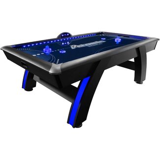 Atomic 90â€ Indiglo LED Light UP Arcade Air Powered Hockey Table - Includes Light Up Pucks and Pushers, Grey