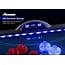 Atomic 90” Indiglo LED Light UP Arcade Air Powered Hockey Table - Includes Light Up Pucks and Pushers, Grey