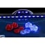 Atomic 90” Indiglo LED Light UP Arcade Air Powered Hockey Table - Includes Light Up Pucks and Pushers, Grey