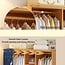 ZWDMAER Easy to Install Wardrobe, Adjustable Height Storage of wardrobe Partition, Partition Storage with Suspenders, Suitable for bedrooms, Hotels, and Dormitories