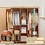 ZWDMAER Easy to Install Wardrobe, Adjustable Height Storage of wardrobe Partition, Partition Storage with Suspenders, Suitable for bedrooms, Hotels, and Dormitories