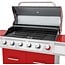 Royal Gourmet GA6402R 6 Gas Sear Side Burner, 74,000 BTU, Cabinet Style BBQ Liquid Propane Outdoor Grilling and Backyard Cooking, Red