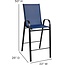 Flash Furniture 2 Pack Brazos Series Navy Outdoor Barstools with Flex Comfort Material and Metal Frame
