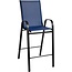 Flash Furniture 2 Pack Brazos Series Navy Outdoor Barstools with Flex Comfort Material and Metal Frame