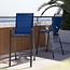 Flash Furniture 2 Pack Brazos Series Navy Outdoor Barstools with Flex Comfort Material and Metal Frame