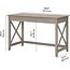 Bush Furniture Key West Writing Table for Home Office | Small Modern Farmhouse Desk, 48W, Washed Gray