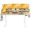 Claiks Standing Desk with Drawers, Adjustable Stand Up Electric Standing Desk Adjustable Height, Sit Stand Desk with Storage Shelf and Splice Board, 63 Inch, Natural