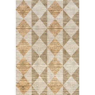 Sallie Diamond Boho Indoor/Outdoor Washable Rug, (6'7 x 9'4)