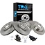 TRQ Front & Rear Premium Posi Ceramic Brake Pad & Rotor Kit for 17-19 Ford Escape