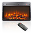 15x15in 1400W Insert Electric Fireplace ultra thin Heater w/ Log Set & Realistic Flame