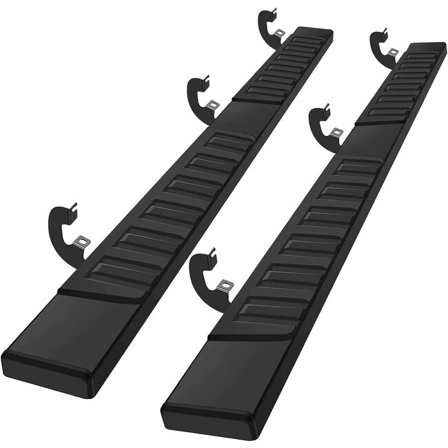 COMNOVA 6 Inches Double Cab Running Boards for 2019-2024 Chevy Silverado/GMC Sierra 1500 Double Cab, 2020-2024 Silverado/Sierra 2500HD 3500HD, Carbon Steel Silverado Running Boards Side Steps.