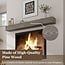 Fireplace Mantel | 72" W Wood Floating Shelves | Handcrafted Hollow Distressed Beam | Wall Mounted Wooden Display Shelfing | with Invisible Heavy Duty Hanging Wood Bracket | 72W x 6H x 8D, Ash Gray