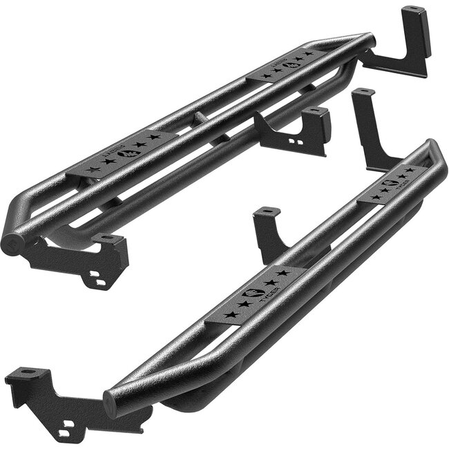 Tyger Auto TG-AM2C20218 Star Armor Kit for 1999-2006 Silverado/Sierra 1500 & 2001-2006 2500/3500 Extended Cab | Textured Black | Side Step Rails | Nerf Bars | Running Boards
