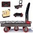 2IN1 Heavy Duty Platform Trucks Flatbed Carts, 42×26In 2000lbs Capacity Push Cart Dolly Hand Trucks w/Detachable Solid Steel Wire Fence, Collapsible Cage Cart Dolly, 5-Inch Silent TPR Wheels