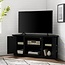 Crosley Furniture Camden 48-inch Corner TV Stand with Open Storage, Black