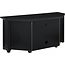 Crosley Furniture Camden 48-inch Corner TV Stand with Open Storage, Black