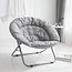 Urban Shop Canvas Oversized Saucer Chair, Grey