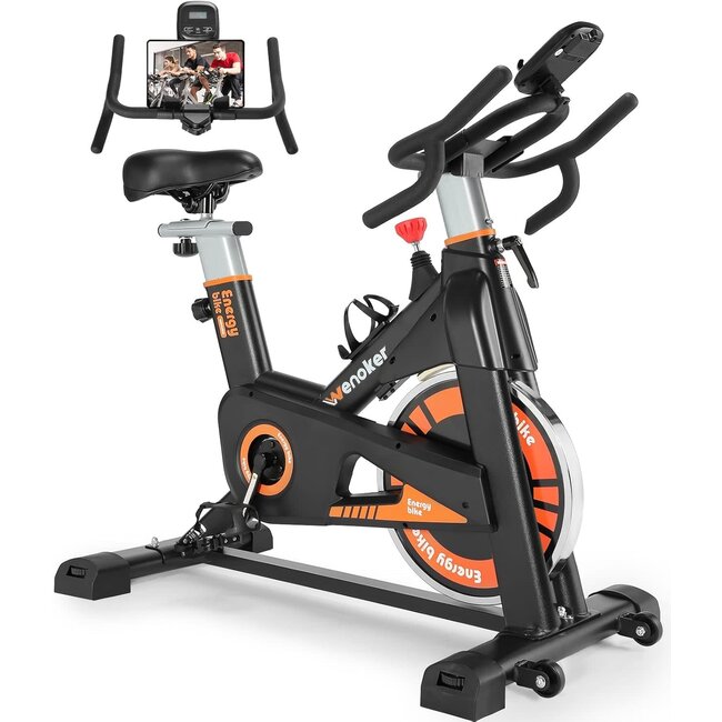 Exercise Bike WENOKER Stationary Bike for Home Indoor Bike with Silent Belt Drive Heavy Flywheel Multi grips Handlebar and Upgraded LCD Monitor Amazing Bargains USA Buffalo NY