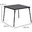 Flash Furniture Madelyn 33.5" Square Folding Multipurpose Card Table with Padded Vinyl Top, Portable Folding Game Table for 4 Players, Black