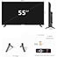 55 Inch Smart TV Ultra HD 4K LED Google TV,Google Assistant Built-in with Voice Remote, Slim Design Compatible with Bluetooth Supports Wireless Connection