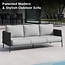 EAST OAK Life Chatter Outdoor Sofa, Outdoor Furniture 3 Seats with Waterproof Thick Cushions, Modern Patio Sofa Deep Seating for Outdoor Garden Porch Blackyard, Earth Black & Misty Grey