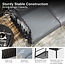 EAST OAK Life Chatter Outdoor Sofa, Outdoor Furniture 3 Seats with Waterproof Thick Cushions, Modern Patio Sofa Deep Seating for Outdoor Garden Porch Blackyard, Earth Black & Misty Grey