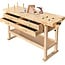 Olympia Tools 60-Inch Wooden Workbench - Rubberwood Workbench with 4-Drawer, 450lbs Weight Capacity - Perfect Workbench for Garage, Workshop and Home, Natural