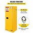 Vevor Flammable Cabinet 18" x 18" x 35", Galvanized Steel Safety Cabinet, Adjustable Shelf Flammable Storage Cabinet, for Commercial Industrial and Home Use, Yellow: Industrial & Scientific