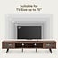 Bestier Mid Century Modern TV Stand for 75 inch TV, LED Entertainment Center with Storage and Sliding Doors, Low Profile TV Consoles for Living Room, Ancona Walnut