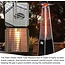 Patio Heater Glass Tube Replacement,49.5" Tall 4" Diameter with Silicone Connecting Ring Compatible with Four-Sided Pyramid Flame Outdoor Heater, Glass Tube Patio Heater for Hiland, Fire Sense
