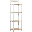 Deco 79 Wood Solid Shelving Unit, 25" x 14" x 71", White