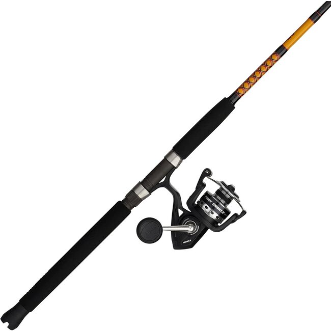 Ugly Stik Bigwater Fishing Rod & Penn Pursuit IV Spinning Reel Combo, Black/Red/Yellow