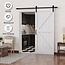 36in x 84in Barn Doors and 6.6FT Hardware Included, Pre-Drilled Easy Assembly Sliding Barn Door Covered with Water-Resistant Scratch-Resistant Paint Surface, K-Frame, White