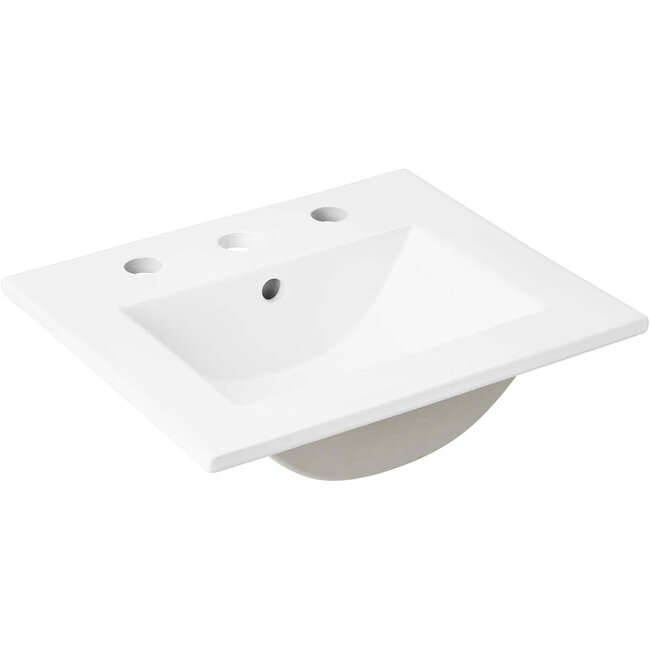 Modway EEI-4836-WHI Cayman 18" Bathroom Sink, White