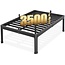 Firpeesy 18 Inch Full Size Bed Frame Metal with Sturdy Steel Round Corner Leg, 3500 lbs Heavy Duty Metal Full Platform Bed with Steel Slats Support，Black Full Bedframe，No Box Spring Needed