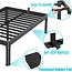Firpeesy 18 Inch Full Size Bed Frame Metal with Sturdy Steel Round Corner Leg, 3500 lbs Heavy Duty Metal Full Platform Bed with Steel Slats Support，Black Full Bedframe，No Box Spring Needed