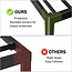 Firpeesy 18 Inch Full Size Bed Frame Metal with Sturdy Steel Round Corner Leg, 3500 lbs Heavy Duty Metal Full Platform Bed with Steel Slats Support，Black Full Bedframe，No Box Spring Needed