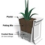 Mayne Fairfield 28in Square Planter - White - Durable Resin Planter (8800-W)