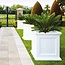 Mayne Fairfield 28in Square Planter - White - Durable Resin Planter (8800-W)