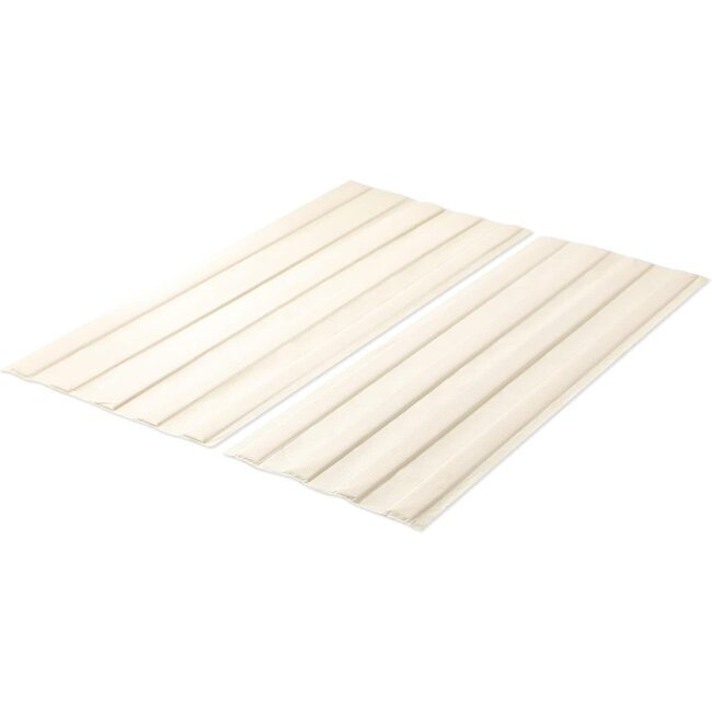 Mellow Fabric Covered Wood Slats, Bunkie Board Mattress Support, Box Spring or Bed Slat Replacement, Full , Beige