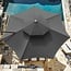 wikiwiki 12 FT 2 Tiers Cantilever Patio Umbrella, Offset Umbrella Outdoor Patio, 6-Level 360°Rotation Heavy Duty Large Umbrella with Cross Base, Grey