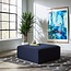 Amazon Brand Rivet Audrey Modern Ottoman, 39"W, Grey Storm