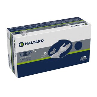 HALYARD Sterling SG Nitril Exam Gloves, Powder-Free, 3.5 Mil, 41657, X-Small
