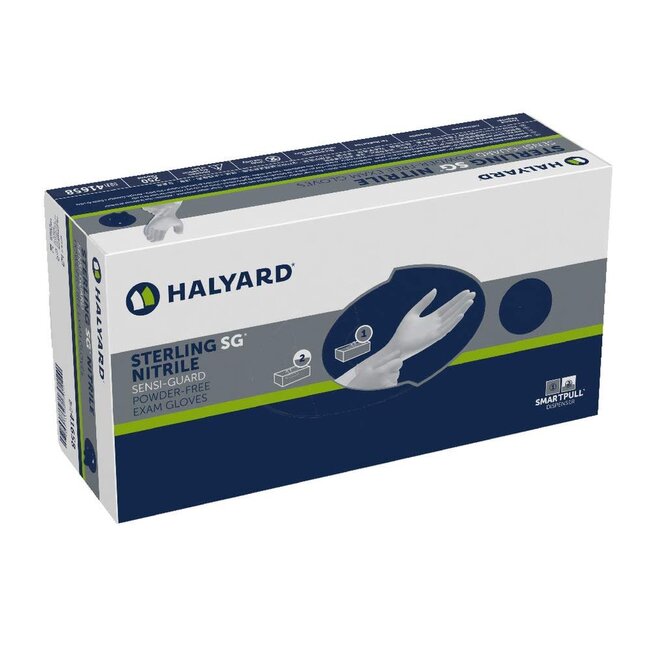 HALYARD Sterling SG Nitril Exam Gloves, Powder-Free, 3.5 Mil, 41657, X-Small