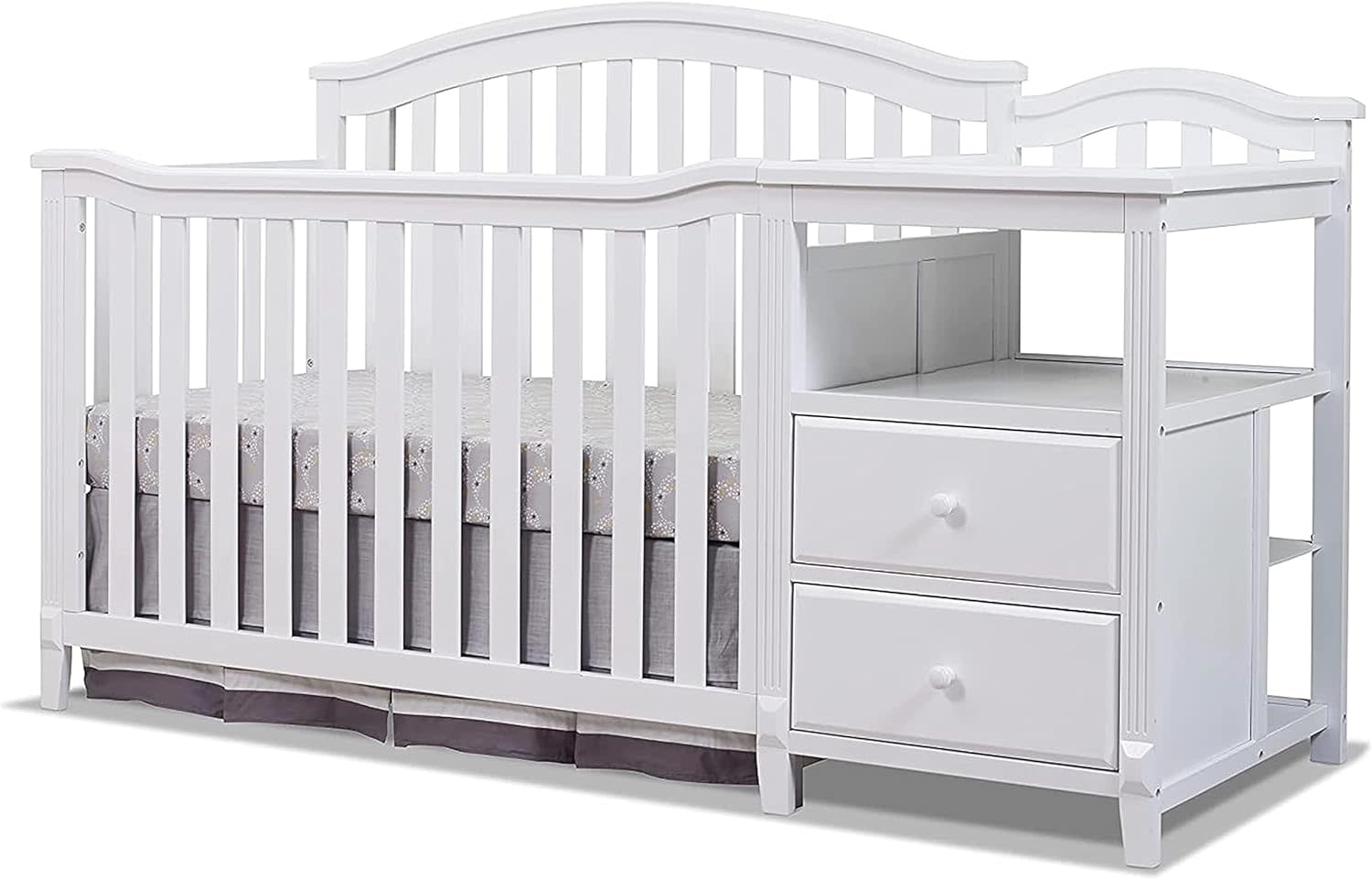 SORELLE FURNITURE Berkley Crib and Changer with Slat Panel Back Classic
